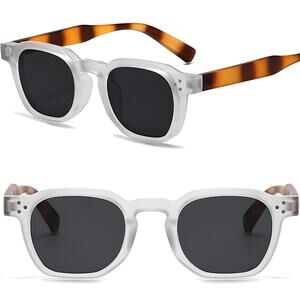 Classic Retro Indie Square Sunglasses UV400 Protection Everyday Fashion Eyewear